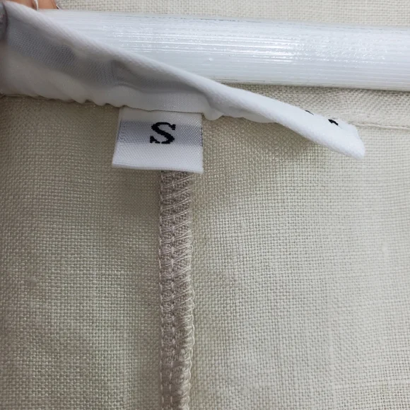 Bryn Walker Linen Tunic Top Button Down Neutral Lagenlook Oversized Minimal - Picture 8 of 9